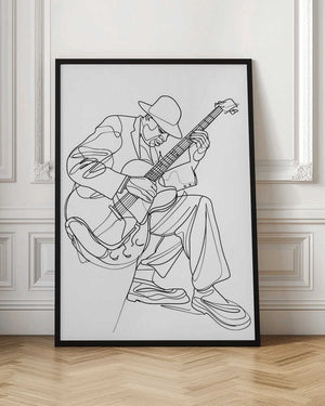Tablou înramat „Line Art Musican 3” de Justyna Jaszke