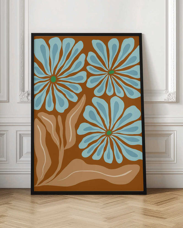 Tablou înramat „Amber Blooms” de Miho Art Studio