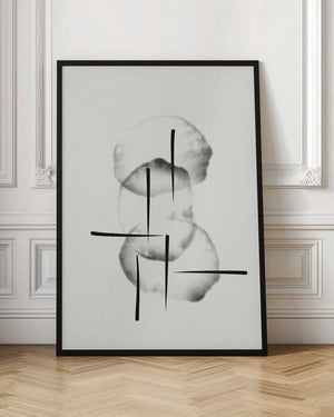 Tablou înramat „Organic circles with lines” de Imaginative