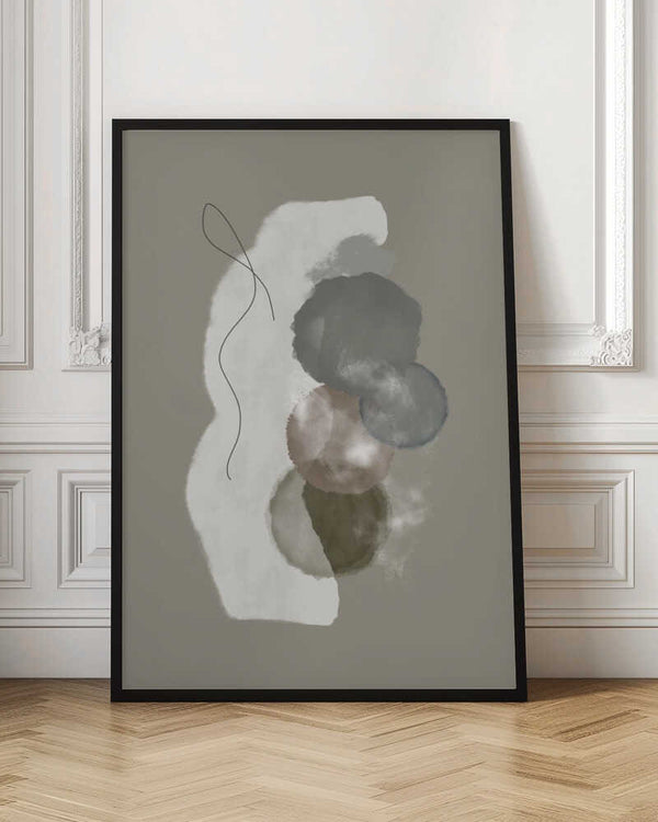 Tablou înramat „Organic shapes in earthly tones” de Imaginative