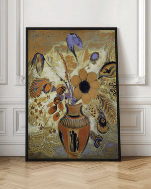 Tablou înramat „Etruscan Vase With Flowers” de Odilon Redon