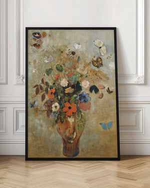 Tablou înramat „Still Life With Flowers” de Odilon Redon