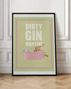 Tablou înramat „Jlr Cocktails- Dirty Gin Martini” de Jenny Liz Rome