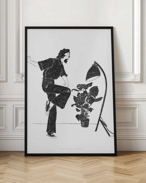 Tablou înramat „Jlr Dancingathome4 Blackandwhite Copy” de Jenny Liz Rome
