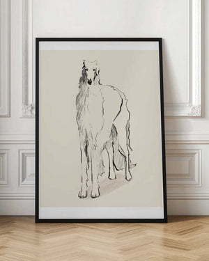 Tablou înramat „Borzoi Russian Wolfhound Pandc” de Jenny Liz Rome