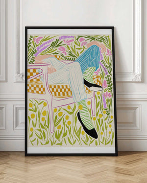 Tablou înramat „Jlr Quiet in the garden 2” de Jenny Liz Rome