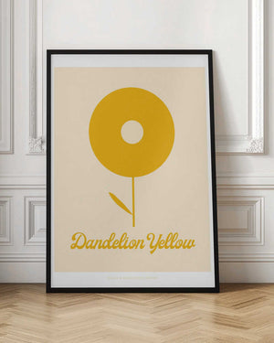 Tablou înramat „Pandc Dandelionyellow Copy” de Jenny Liz Rome