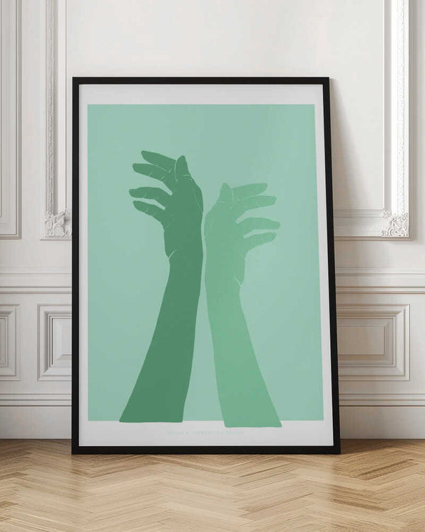 Tablou înramat „Pandc Handsingreen Copy” de Jenny Liz Rome