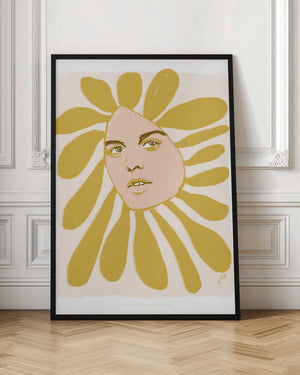 Tablou înramat „Jlr Flowerhead1 Copy 2” de Jenny Liz Rome