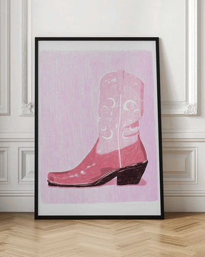 Tablou înramat „P&amp;c Cowgirlboot” de Jenny Liz Rome