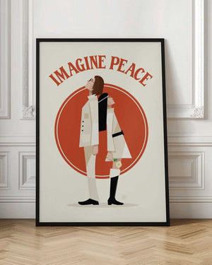 Tablou înramat „Imagine Peace Minimalist” de Retrodrome