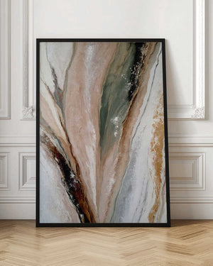 Tablou înramat „Flowing Patterns In Earth Tones And Green Hues” de Alpenglow Workshop