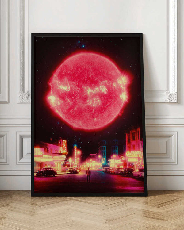 Tablou înramat „Neon Nightfall” de Taudalpoi