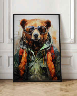 Tablou înramat „Bear Watercolor Animal Art (2)” de Justyna Jaszke
