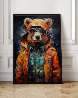 Tablou înramat „Bear Watercolor Animal Art (3)” de Justyna Jaszke