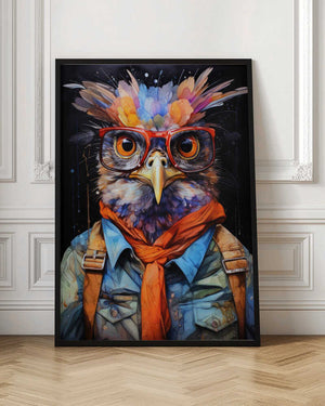 Tablou înramat „Bird Watercolor Animal Art (1)” de Justyna Jaszke