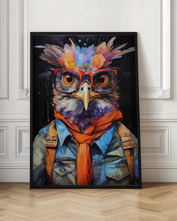 Tablou înramat „Bird Watercolor Animal Art (1)” de Justyna Jaszke