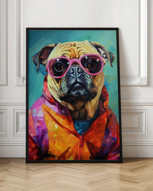 Tablou înramat „Dog Watercolor Animal Art” de Justyna Jaszke