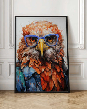 Tablou înramat „Eagle Watercolor Animal Art (1)” de Justyna Jaszke