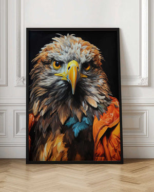 Tablou înramat „Eagle Watercolor Animal Art (3)” de Justyna Jaszke