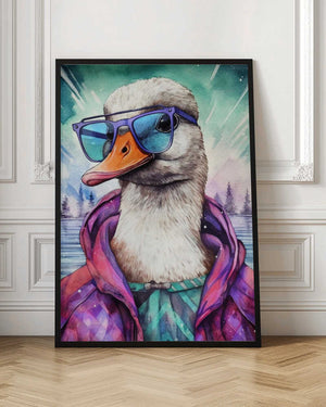 Tablou înramat „Goose Watercolor Animal Art” de Justyna Jaszke