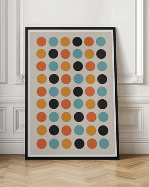 Tablou înramat „Retro Dot Delight” de THE MIUUS STUDIO