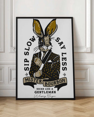 Tablou înramat „Mister Bourbon Jackalope In Smoking Jacket” de The Whiskey Ginger