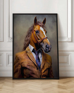 Tablou înramat „Elegant Horse Animal Art” de Justyna Jaszke