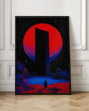 Tablou înramat „Red Moon Aura” de Taudalpoi