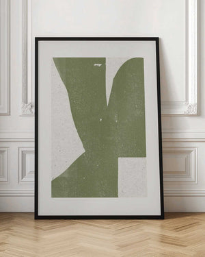 Tablou înramat „Green Abstract Form” de THE MIUUS STUDIO