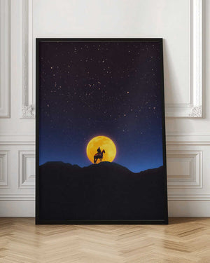 Tablou înramat „The Rider and the Moon” de Taudalpoi