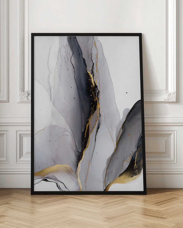 Tablou înramat „Golden Veins Flow” de Alevtina Shelest