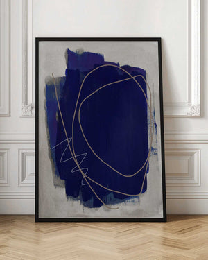 Tablou înramat „Blue Strokes 5” de Mareike Böhmer