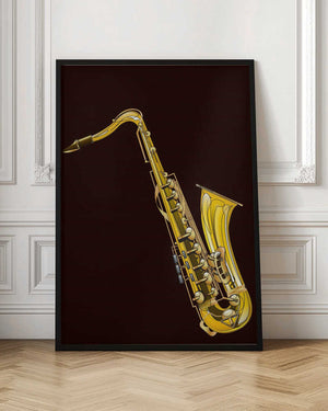 Tablou înramat „Golden Saxophone” de Nicholas