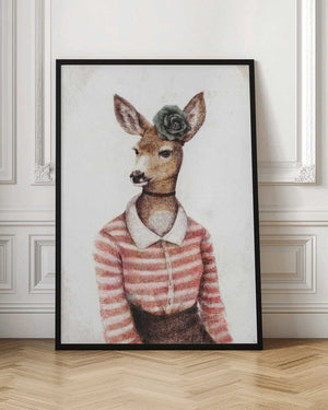 Tablou înramat „A Deer With A Human Body Shape” de Mike Koubou