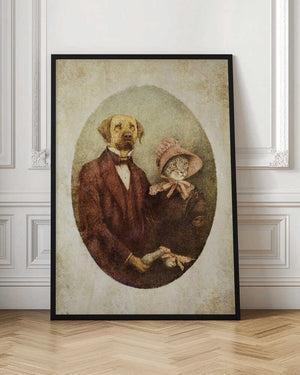 Tablou înramat „Victorian-style Portrait Couple” de Mike Koubou