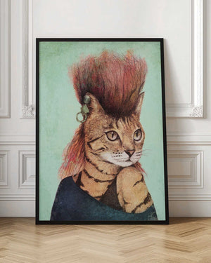 Tablou înramat „Stylish Tabby Cat” de Mike Koubou