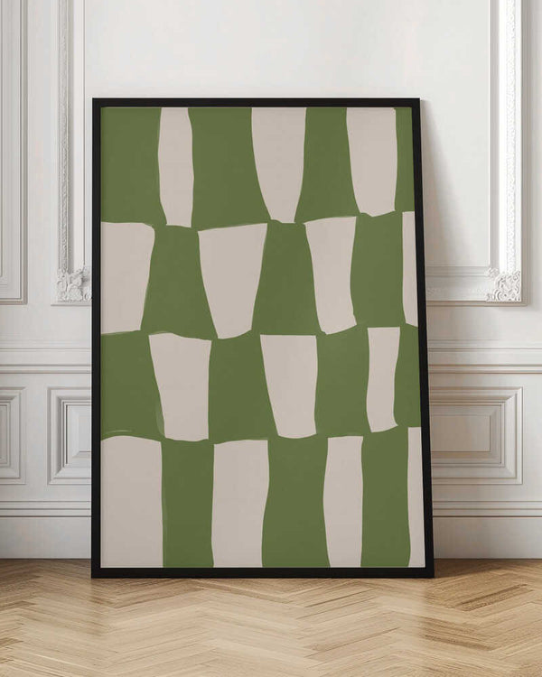Tablou înramat „Rhythmic Greens” de Treechild