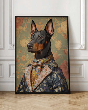 Tablou înramat „The Distinguished Doberman” de SHANDU