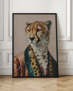 Tablou înramat „Sir Cheetah In Vintage Clothing” de SHANDU