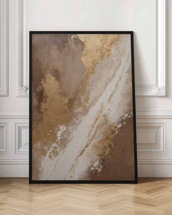 Tablou înramat „Earthy Tones With Gold Accents” de Alpenglow Workshop