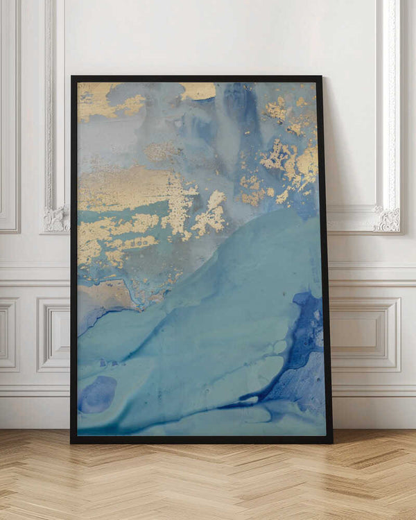 Tablou înramat „Golden Wavescape” de Julia Contacessi