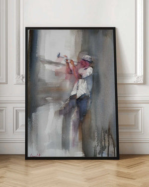Tablou înramat „A Musician Playing The Trumpet” de Giorgio Gosti