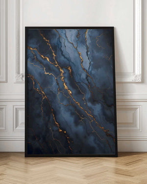 Tablou înramat „Blackout With Gold Vibes” de Kintsugi99