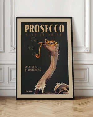 Tablou înramat „Elegant Ostrich Café” de The Whiskey Ginger