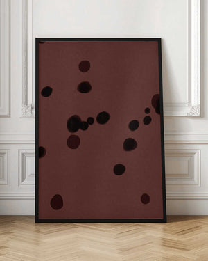 Tablou înramat „Dark Cocoa Dots” de Mela Patterns