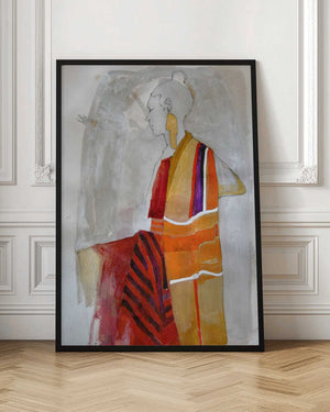 Tablou înramat „Woman in Red” de Doris Schmitz