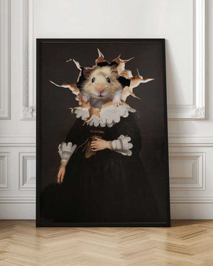 Tablou înramat „Portrait of a Young Hamster” de Marja van den Hurk