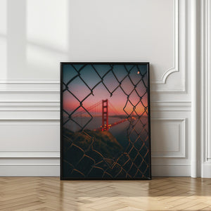 Tablou înramat „Golden Gate Caged” de David George