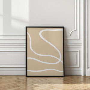 Tablou înramat „Beige Lines 01” de Pictufy Studio